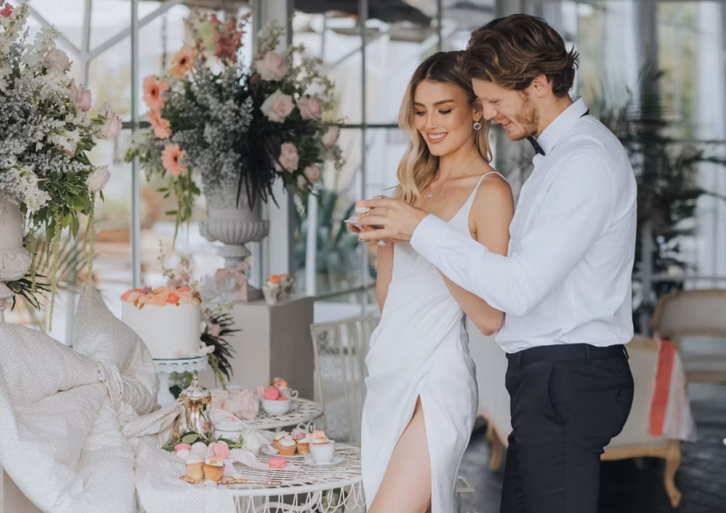 couple-dessert-winter-wedding